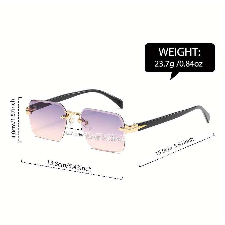 Classic Unisex Fashion Sunglasses Frameless Trendy Eyewear Holiday Costume Suitable Best Gift for Festive Occasions 26Y0626 - view 4