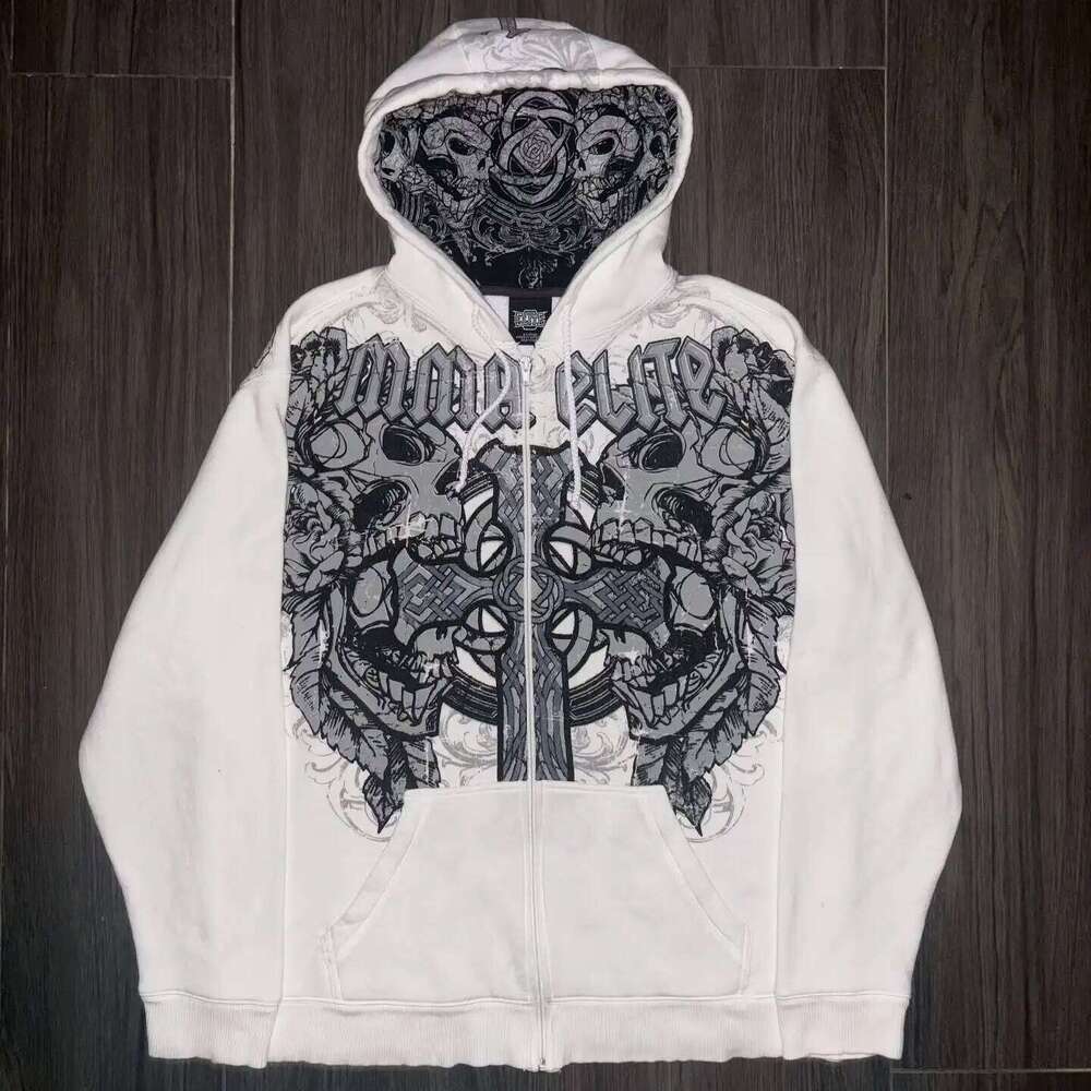 Y2K Retro Men Printed Camouflage Pattern Pullover Sweatshirts High Street Hip Hop Streetwear Oversized Unisex Camo Hoodie W260626 - view 3