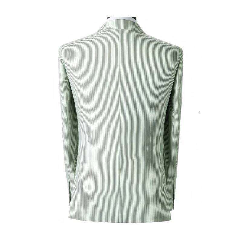 Men's Striped Seersucker Suit Jacket Summer Lightweight Casual Blazer Wedding Business Event Formal Occasions 26L0626 - view 6
