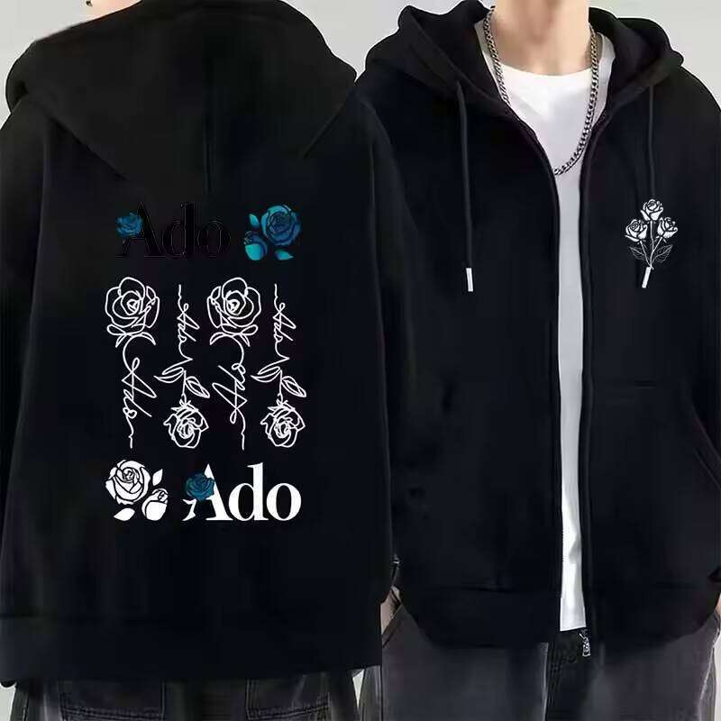 2026 Ado Graphic Printed Zipper Autumn Winter Men Women Casual Fashion Harajuku Y2K Fleece Long Sleeve Zip-Up Hoodies W260626 - view 4
