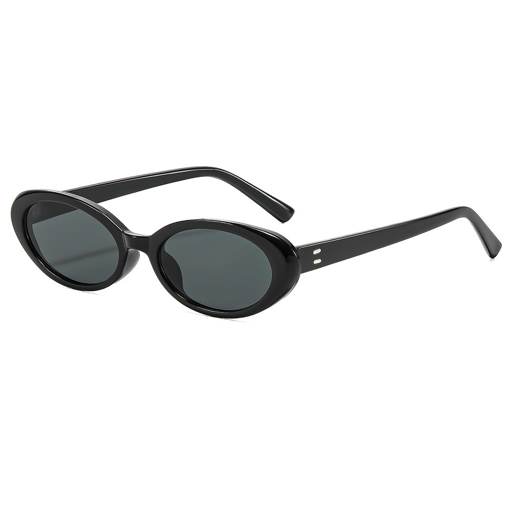 New Vintage Fashion Oval Frame Classic Unique Sunglasses, Versatile And Face-Slimming, Stylish Eyewear