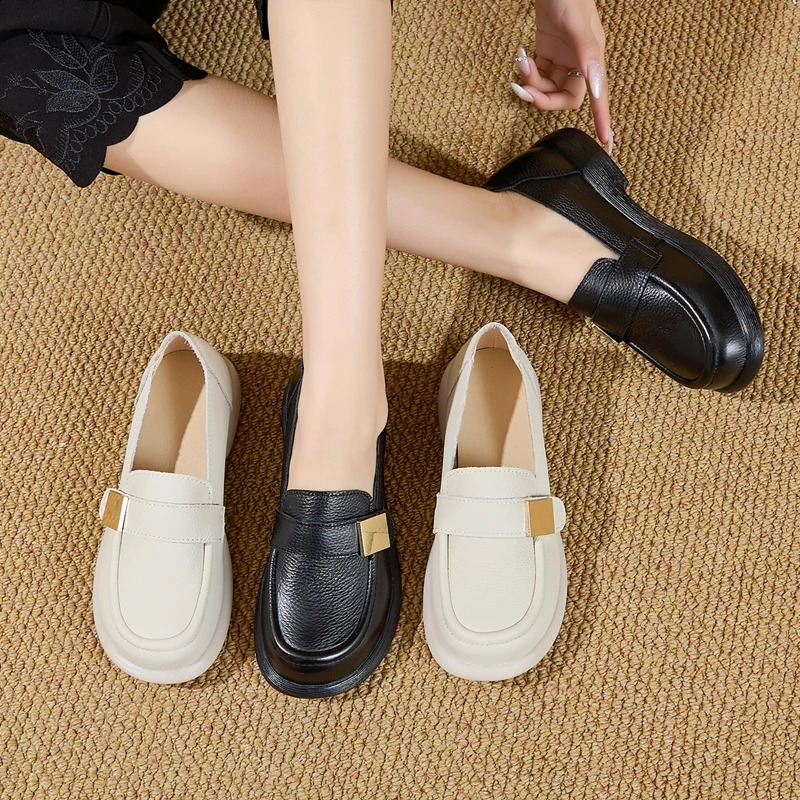 AIYUQI 2026 Womens Loafers Nonslip slipon genuine leather female shoes Plus size flat and comfortable Moccasins women 260626 - view 6