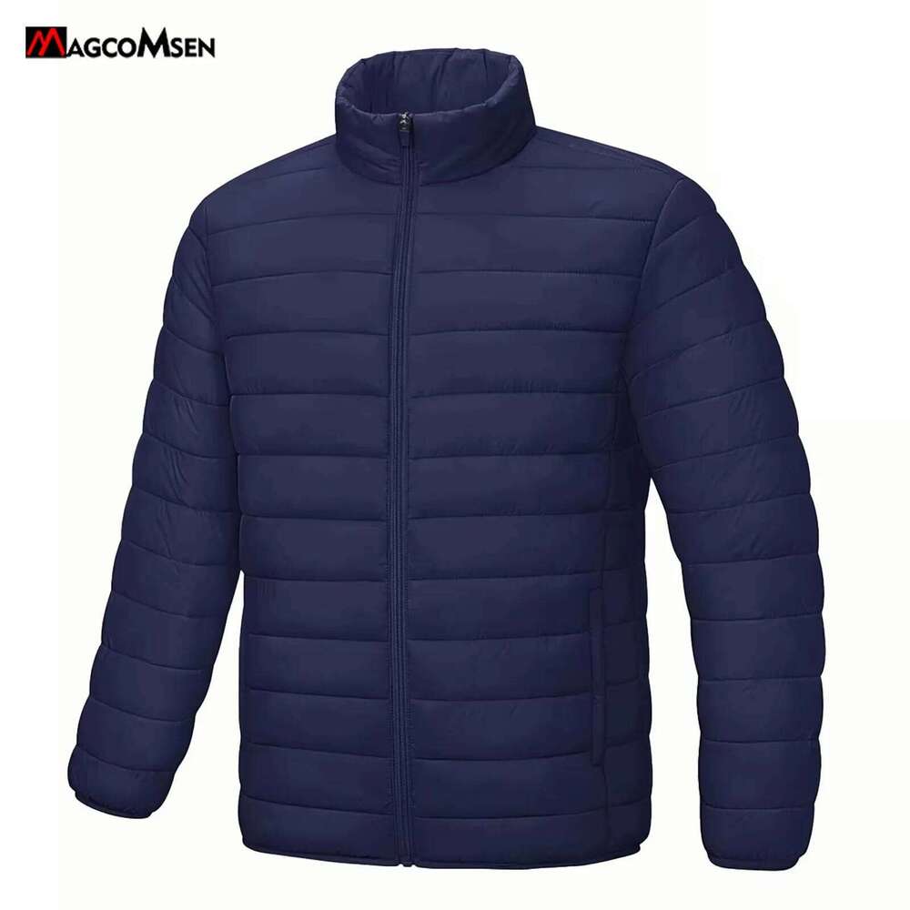 MAGCOMSEN Men's Stand Collar Down Winter Lightweight Warm Cotton Waterproof Windproof Casual Jacket Street Fashion W260626 - view 1