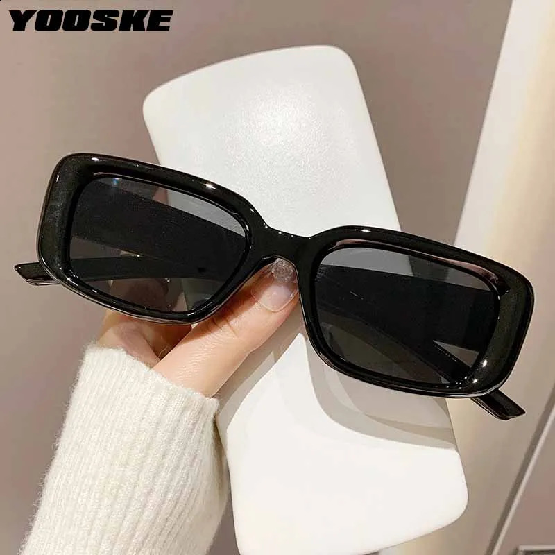 YOOSKE Vintage Square Sunglasses Female Oval Eyewear Oculos Male Female Eyeglasses Women Men Rectangle Sun Glasses 260626 - view 3