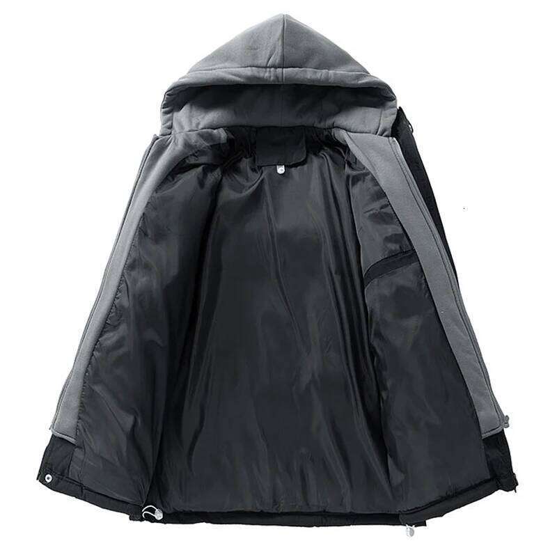 Men Parkas Thick Warm Hooded Quilted Jacket Loose Fashion Casual Cotton-Padded Puffer Coat Autumn Winter Outwear J260626 - view 7