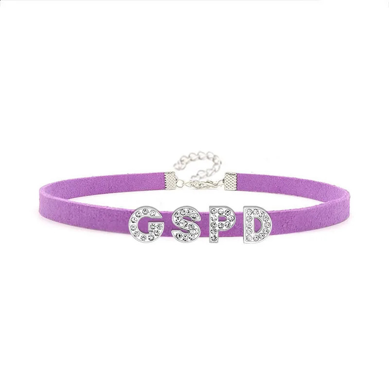 Sexy Rhinestone Letters GSPD Choker Necklace for Women Girls DIY Personalized Harajuku Collar Chocker Fashion Jewelry Gift 260624 - view 4