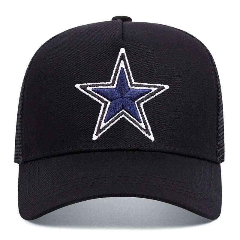 Simple symbol five-pointed star Embroidery outdoors baseball Summer breathability Hip hop mesh cap trucker hat W260626 - view 6