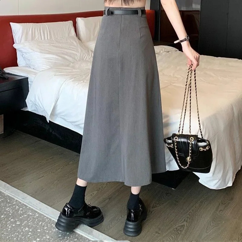 Summer Girls Korean Solid Color JK Skirts Women Comfortable MidLong Dress Female Concise ner Aline Pleated 260626 - view 5