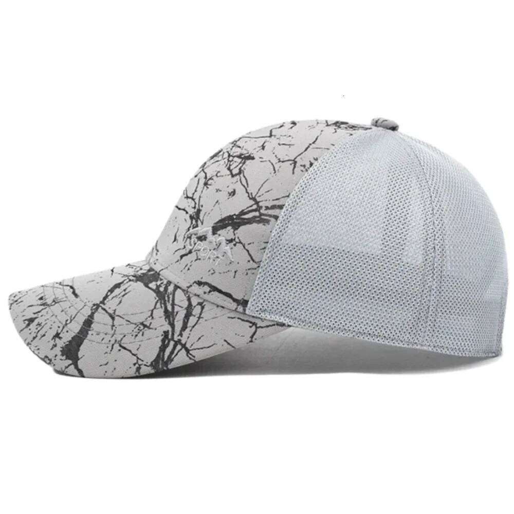 New Style Unisex Marble Print Mesh Baseball Cap Breathable Summer Hat Caps Outdoor Sun Protection Hiking Fishing Trucker Hats W260626 - view 7