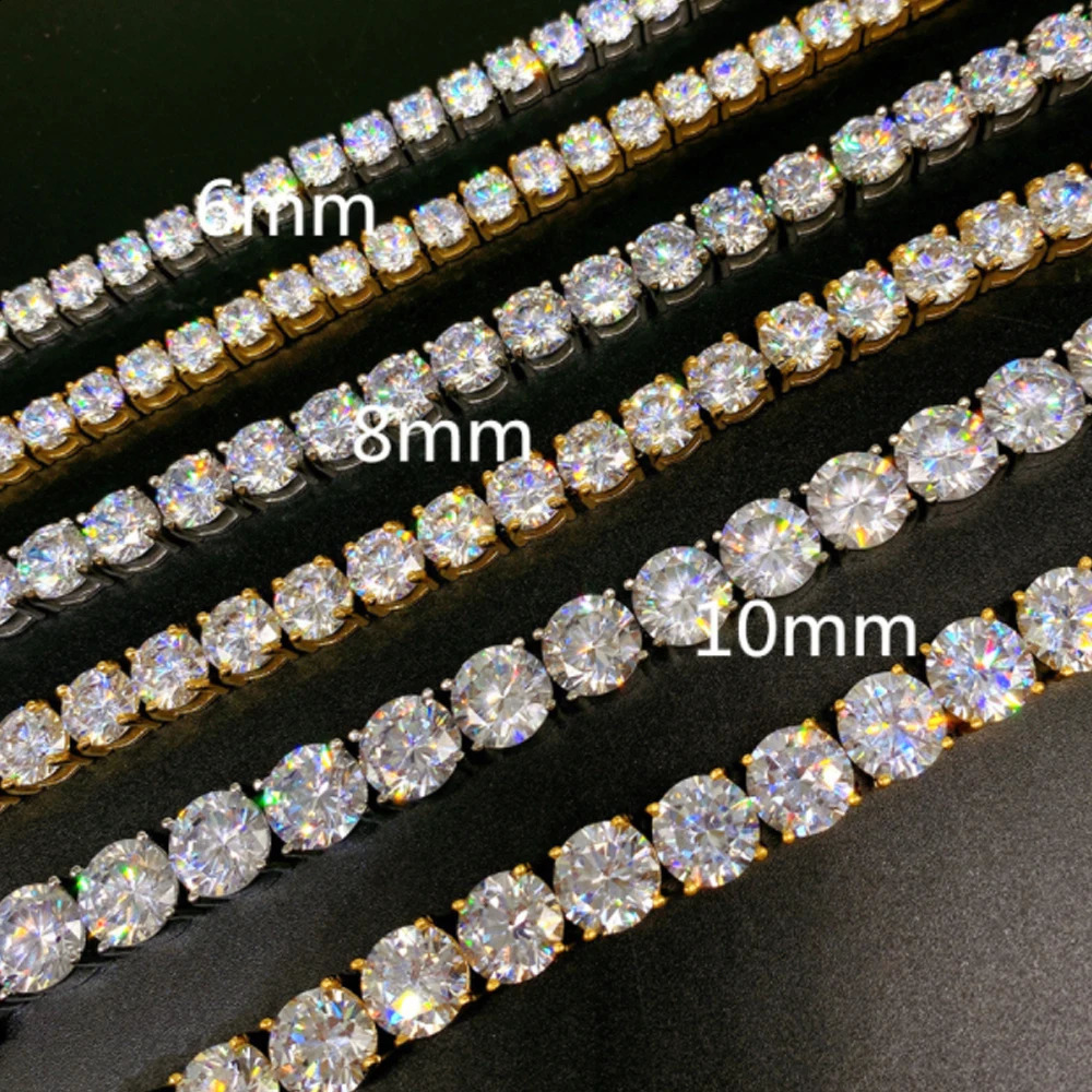 TOP QUALITY 316L Stainless Steel Tennis Chain Bracelets For Men Women Zircon Stone Link Hand Hip Hop Goth Jewelry 260623 - view 4