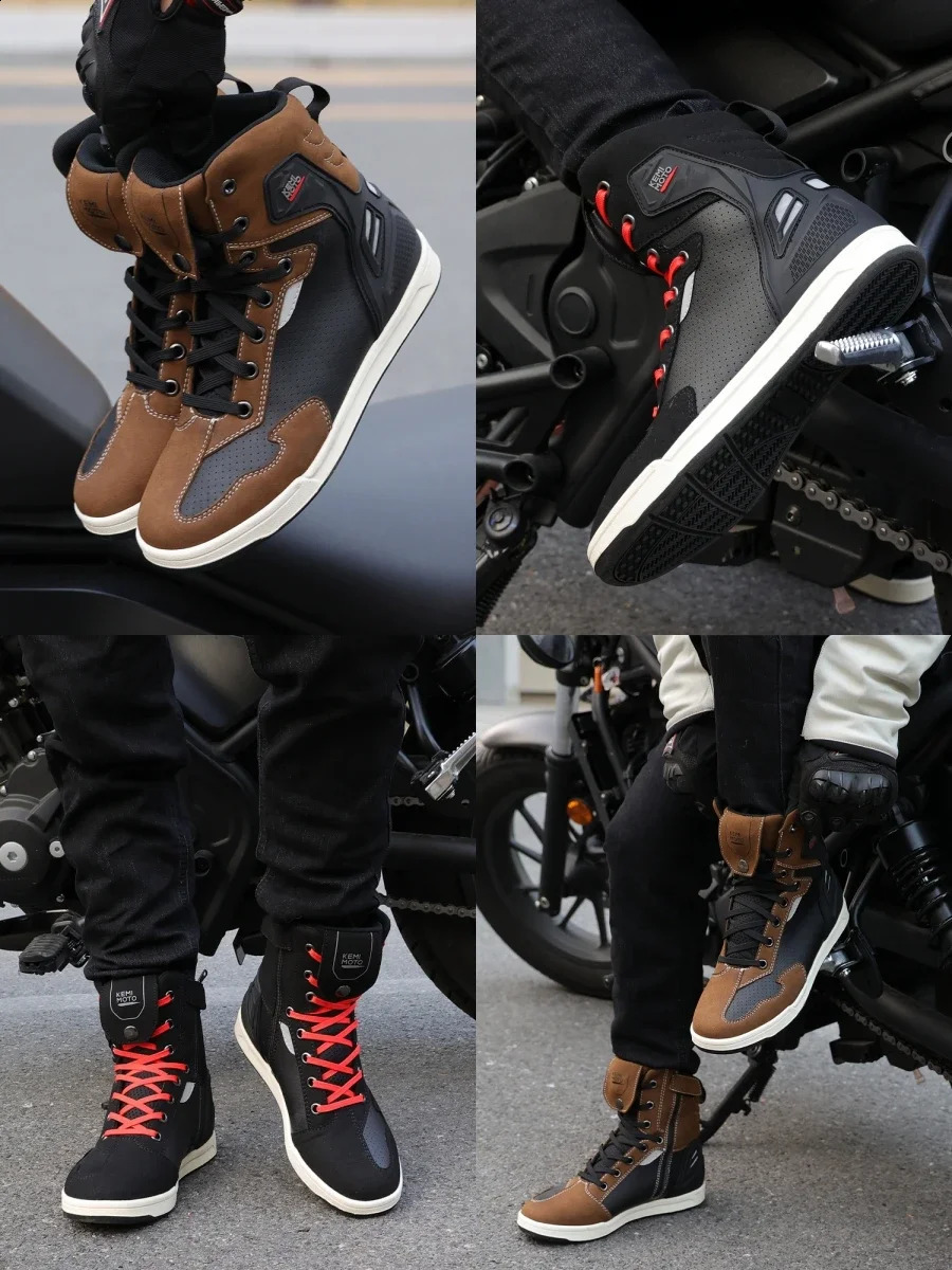 Motorcycle Summer Riding Shoes Men Casual Short Boots Anticollision Reflective Protection Durable Equipments Moto Gear 260626 - view 6