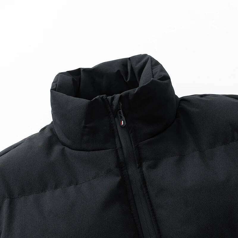 Men's 3D Quilted Puffer Jacket, Thickened Cotton Winter Coat, Stand Collar Warm Outerwear Cold Weather / Daily Wear J260626 - view 4