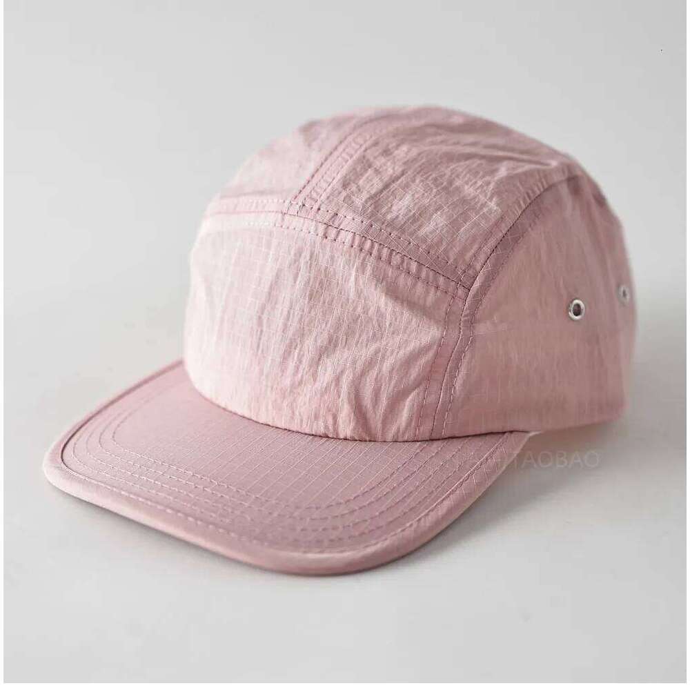 Solid Color Quick-drying Plaid Hemming Sun Flat-brimmed Hat Men Women Running Sports Breathable Sunshade Ultra-thin Baseball Cap W260626 - view 6