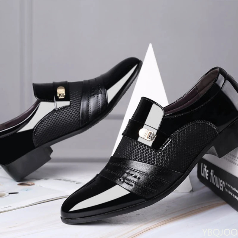 Large Size Fashionable Mens Office Formal Shoes Low Cut Daily Comfortable Pointed Multifunctional Wedding 260624 - view 6