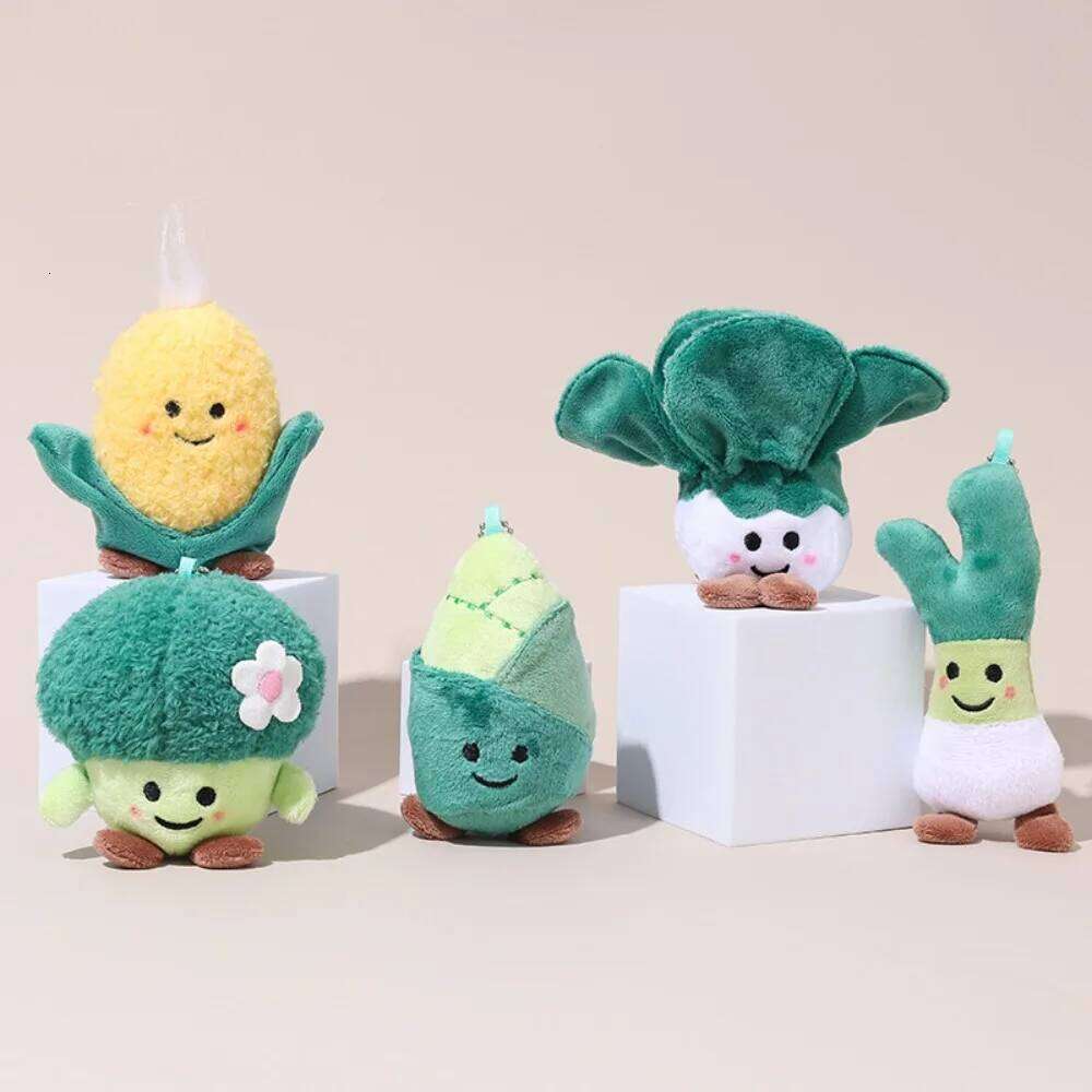 Creative Funny Plant Plush Doll Keychain Vegetable Scallion Cute Bag Pendant Schoolbag Accessories Gifts Car Key Ring 26Y0626 - view 3