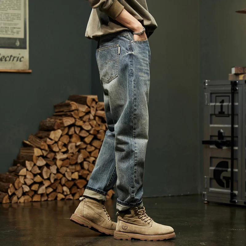 Classic Mens Harem Jeans Autumn Style Fashion Retro Loose Street Hip Hop Y2kbaggy Work Pants 260625 - view 6