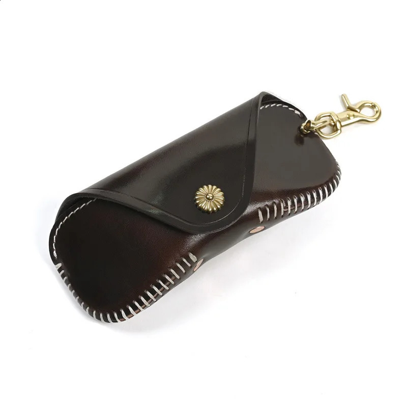 Full-grain Leather Handmade Retro Glasses Case Sunglasses Storage Box 260625