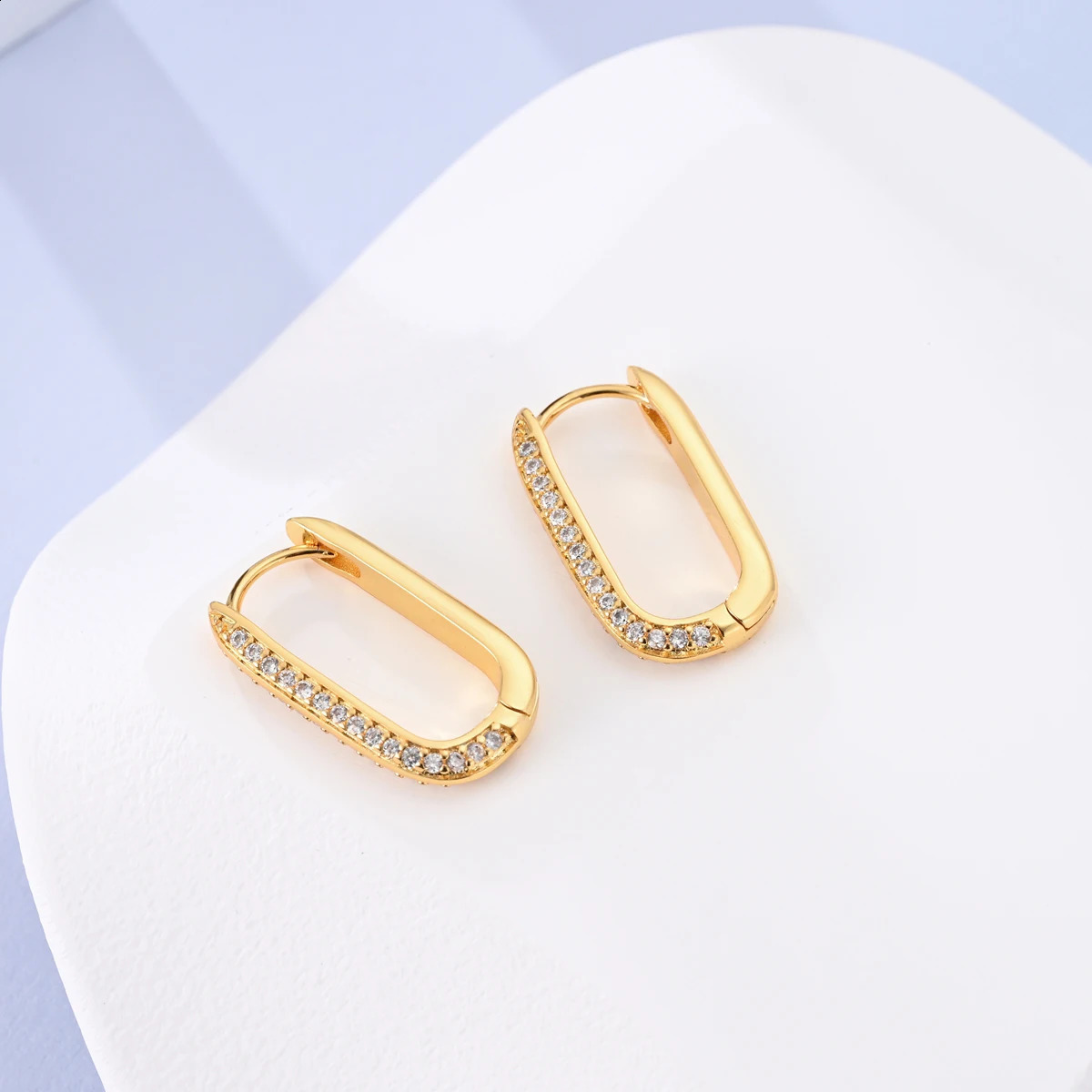 Original 925 Silver Hoop Gold Earring For Woman Heart Star Moon Zircon Pendientes Fashion Jewelry 260626 - view 3
