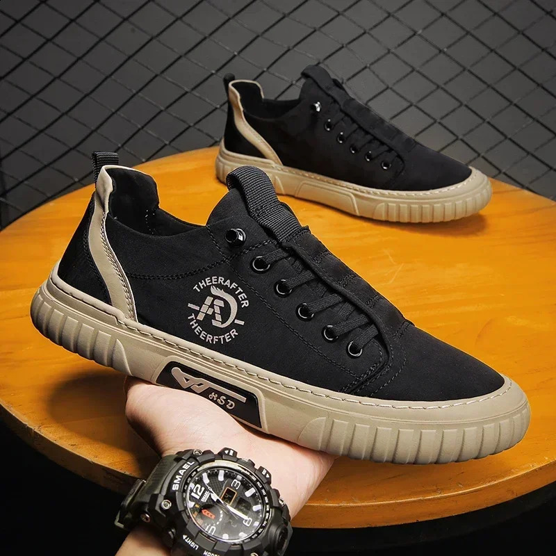 Men Casual Shoes Breathable Ice Silk Canvas Shoes Loafers Sneakers Outdoor Comfort Slip on Flat Vulacnized Shoes Adult Moccasins 260626 - view 3