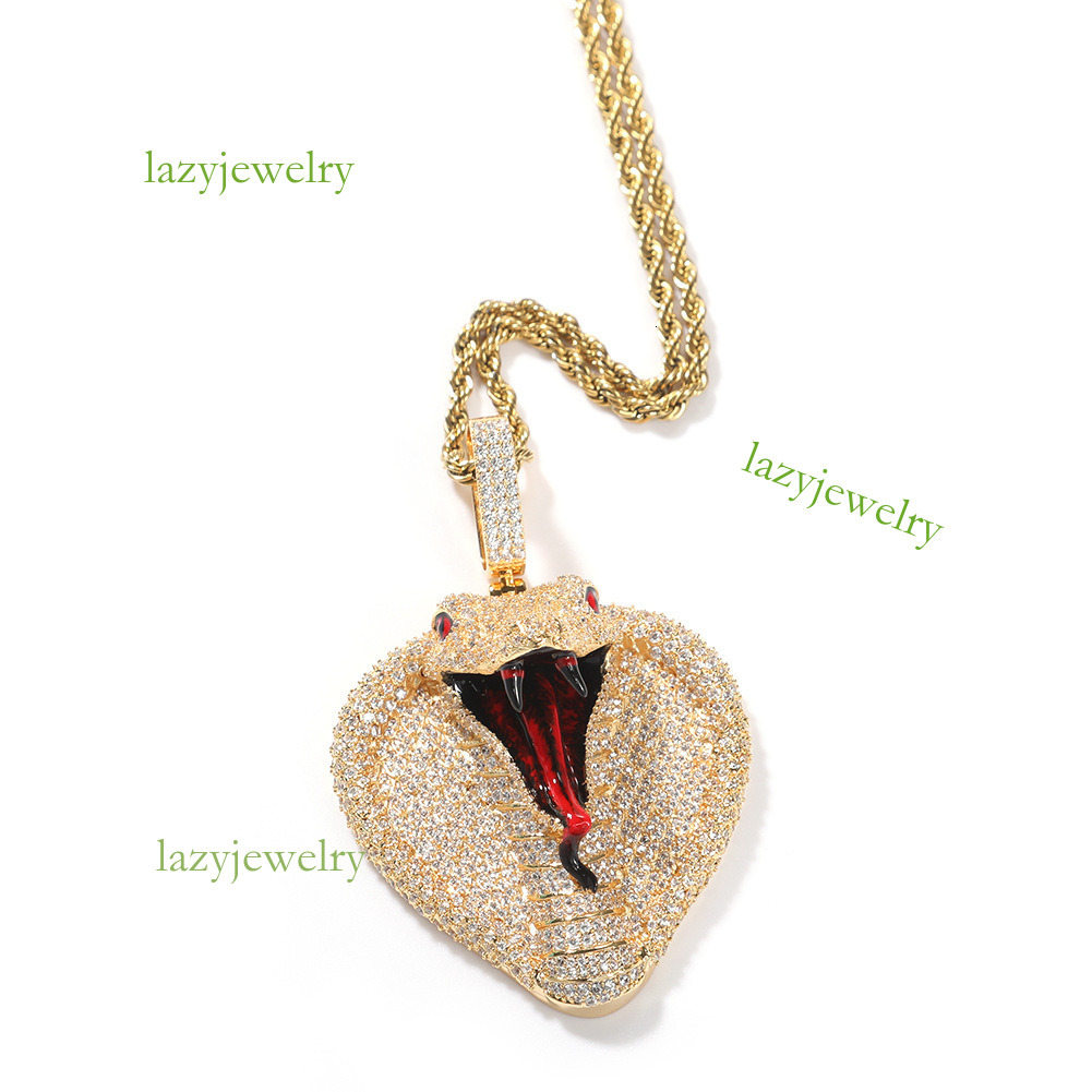 Hip hop new Cobra full diamond pendant 14k gold sex trend pendant accessories for men and women - view 5