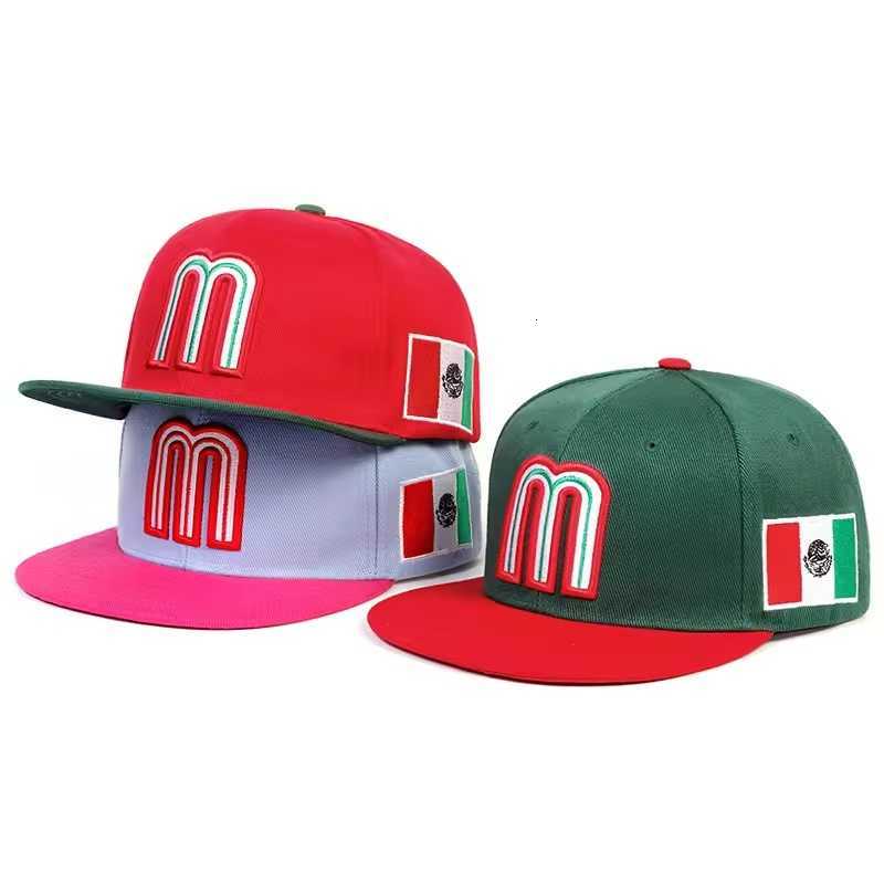 Flag Fashion M LEtter EMbroidery Baseball Cotton snapHats AdjustabLE Hip Hop Sport Hats Outdoor Sun hats M260626