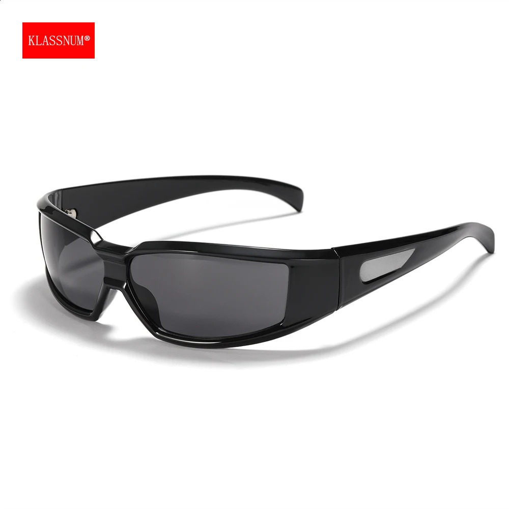 KLASSNUM Women Y2k Glasses Men 2026 Trendy Sunglasses Future Sense Of Technology Girls Silver Pink Sunglasses UV400 Eyewear 260626
