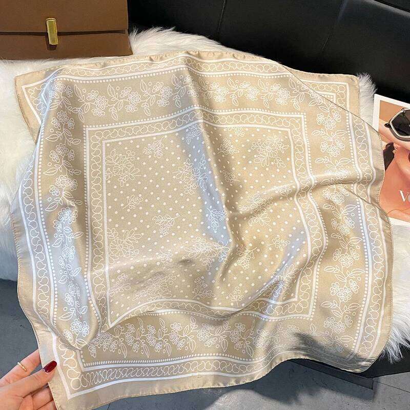 New Paisley Print Scarf for Women Square Hijab Soft Neck Tie Female Fashion Decoration Silk Headscarf 70*70cm Kerchief 26Y06226 - view 6