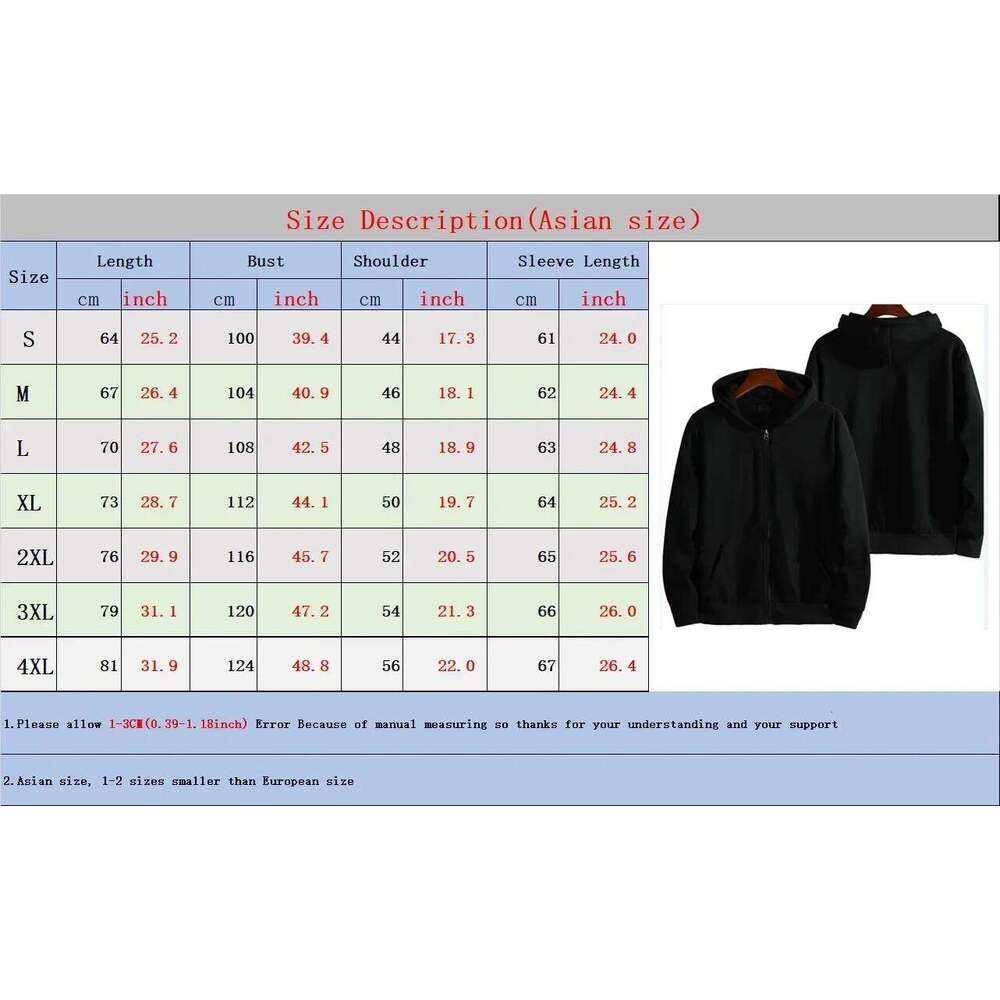 High Street Hoodie Men Retro Zip Long Sleeve Loose Black White Coats Harajuku Casual Gothic Hooded Sweatshirt Y2K Streetwear W260626 - view 5