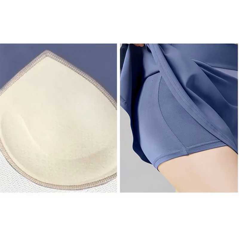 Yoga Women New 2 Piece Sets with Fixed Chest Pads Naked Feeling Skinny Fit Squat Proof Skort Matching Sets for Running Fitness M260626 - view 7