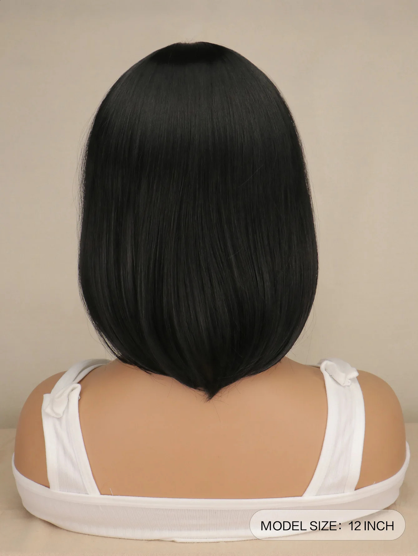 Short Bob Striaight Women Girls Wigs Natrual Black Light Brown Dark Brown Heat Resistant Synthetic Hair Wigs 260625 - view 3