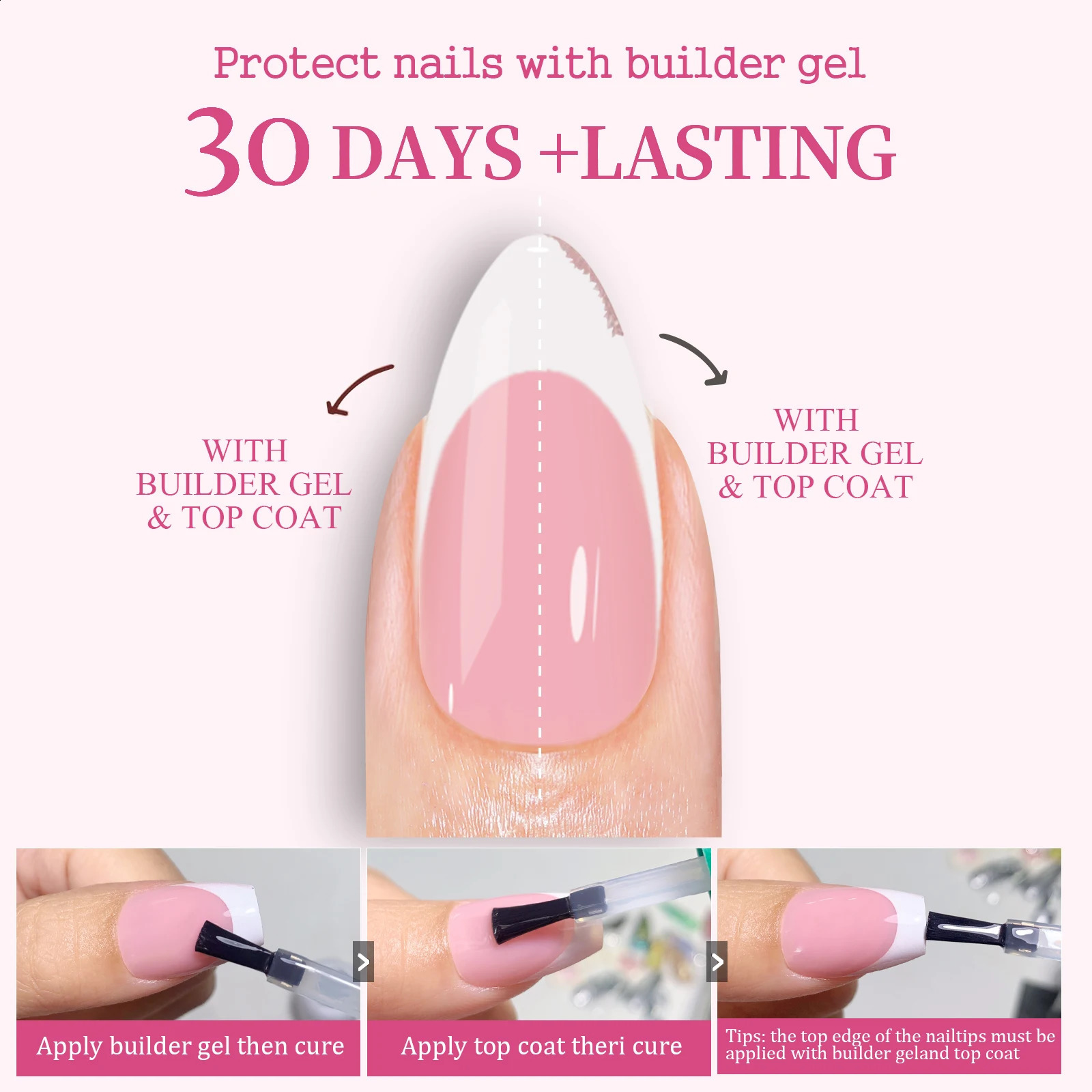 150PCS Coffin Almond Soft Gel Press on Nails 3 in 1 French Nail Tips Removeable 15 Sizes of Nail Art With n DIY False Nails 260626 - view 6