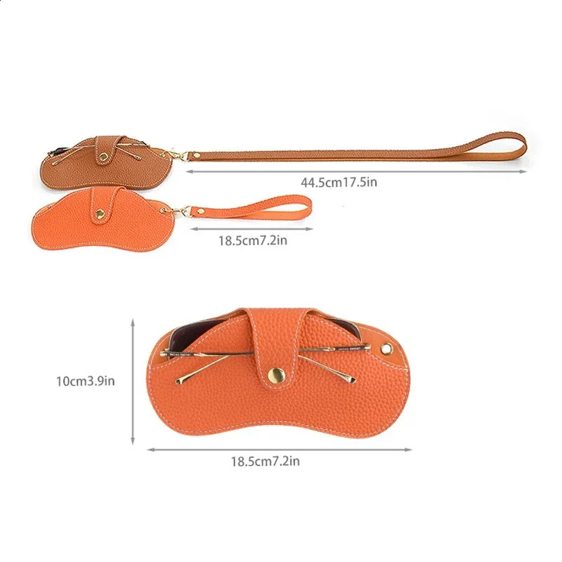 PU Leather Glasses Bag Fashion Portable Spectacle Case Sunglasses Storage Hanging Bag Glasses Case Protective Cover 260625 - view 3