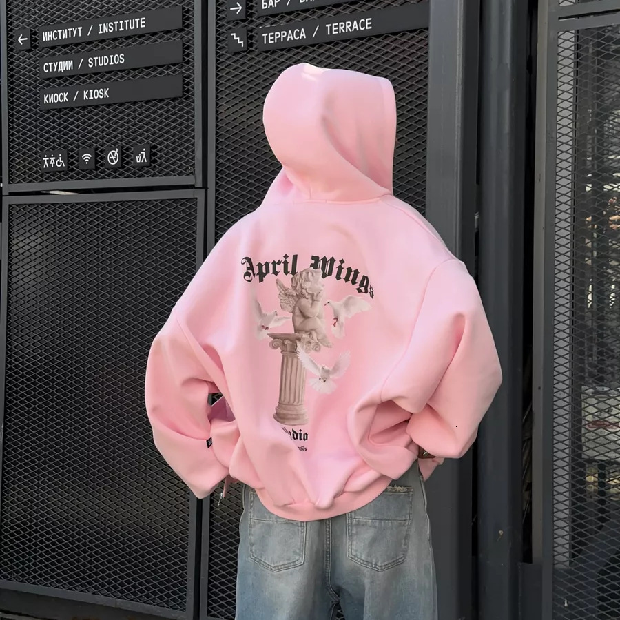 European American Back Print Hooded Autumn Fashion, Personality Loose Zipper Sweatshirt Jacket For Women, Sweet And Spicy Style - view 4