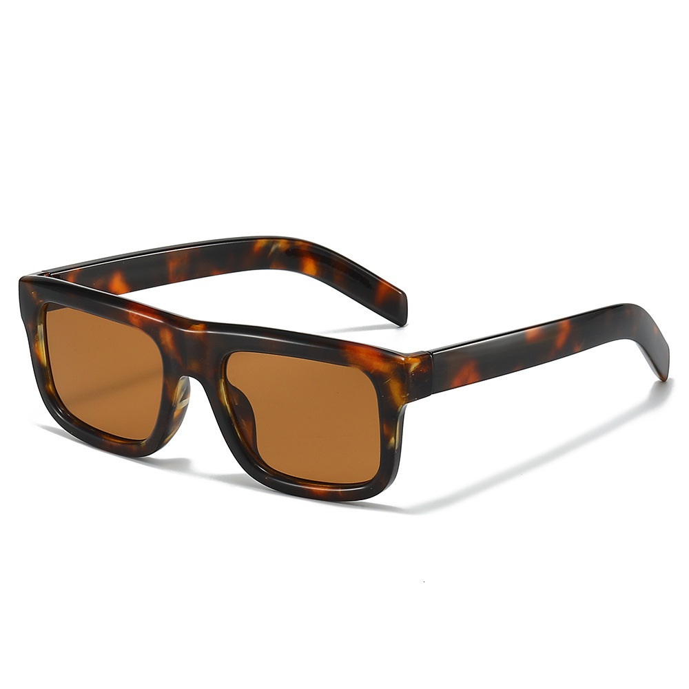 2026 New Fashion European And American Simple Retro Flat-Top Square Foreign Trade Plain Sunglasses - view 3