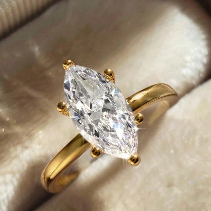GRA 2CT Marquise Diamond Wedding Engagement Rings for Women 925 Sterling Silver y Gemstone Fine Jewelry 260625 - view 4