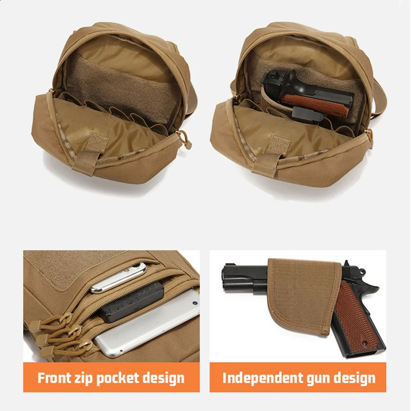 Outdoor Shoulder Chest Bag Concealed Carry Sling Crossbody Convertible Backpack for Hunting Camping 260626 - view 5