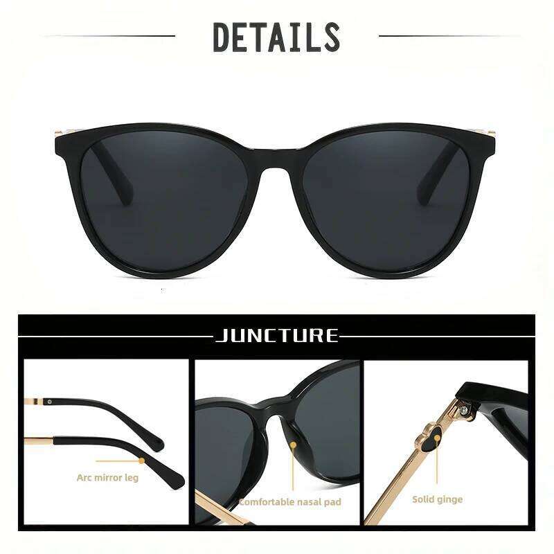 REXXAR Polarized Vintage Fashion Round Sunglasses Women Men Retro Metal Brand Sun Fishing Driving Male Female Glasses 26Y0626 - view 7