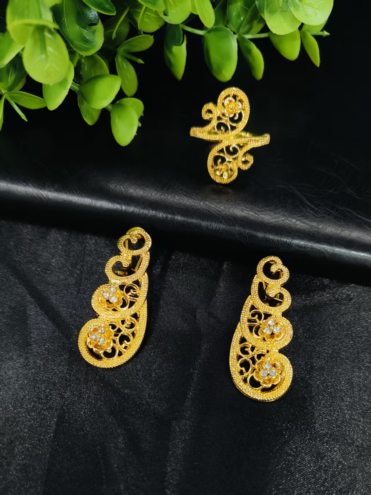 Dubai Gold Plated Hollow Necklace Earrings Jewelry Set For Women Nigeria Indian African Bridal Wedding Party Gift Jewellery - view 5