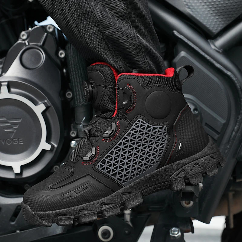 Lexsan Motorcycle Boots Men Leather Motos Breathable Anti Slip Wearresistant Riders Motorbike Racing Ankle Length Shoes 260626 - view 7