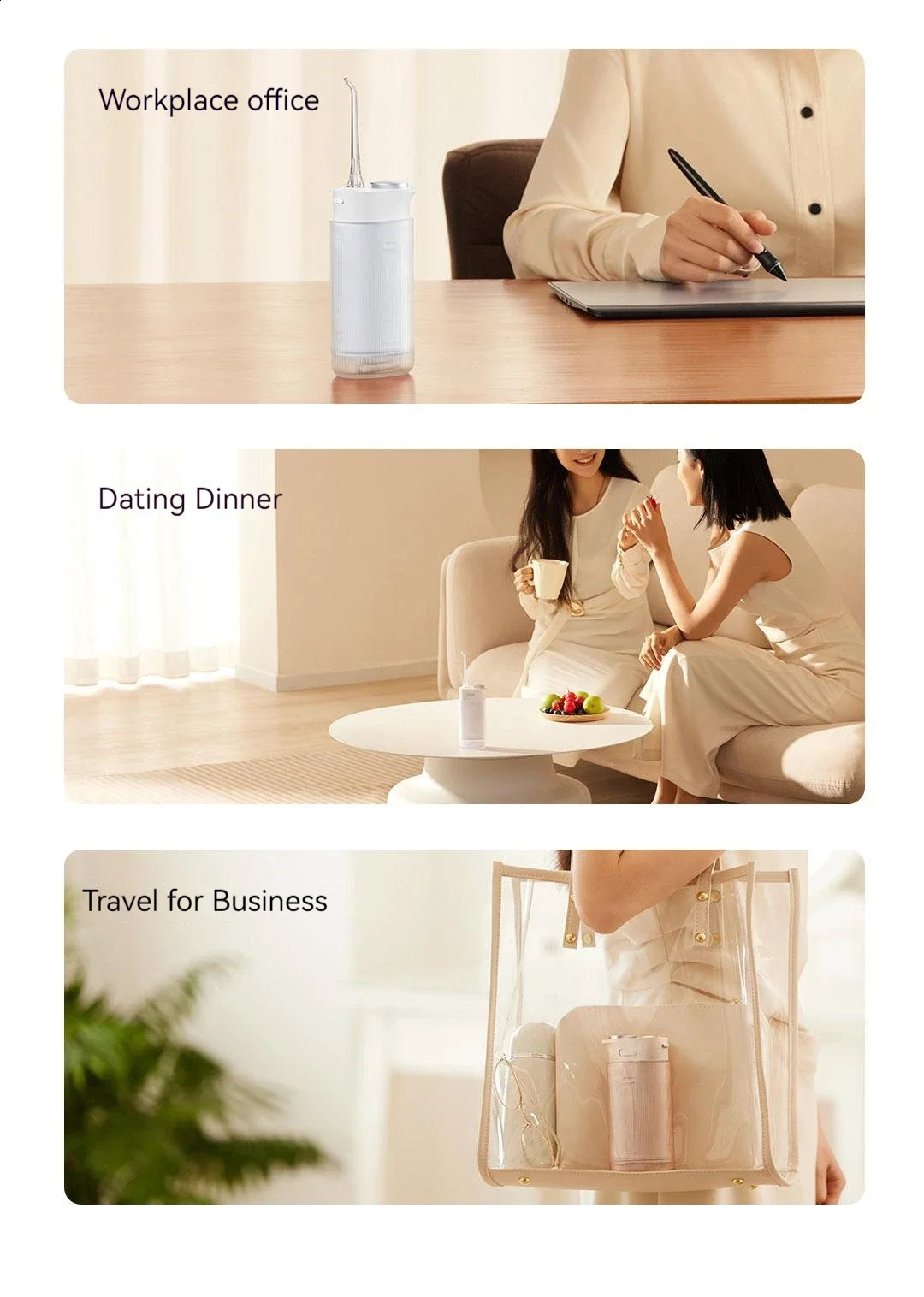 MIJIA Electric Oral Irrigator F400 Portable Water Flosser 200ML 4Mode Tooth Pick Cleaner Waterpulse 260626 - view 4