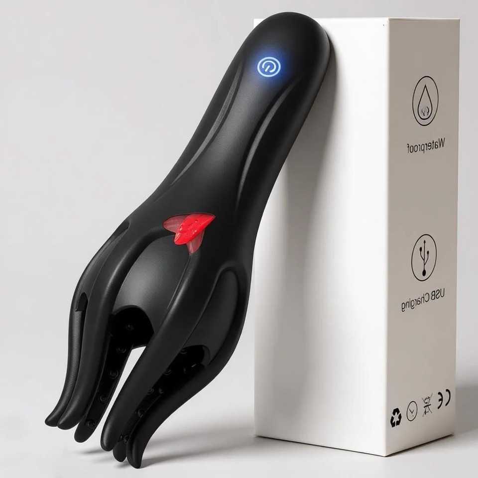 Powerful Glans for Men Vibrating Penis G Spot Masturbator Soft Fingertip Prolong Endurance Massage Vibrator Erotic Toys M260626