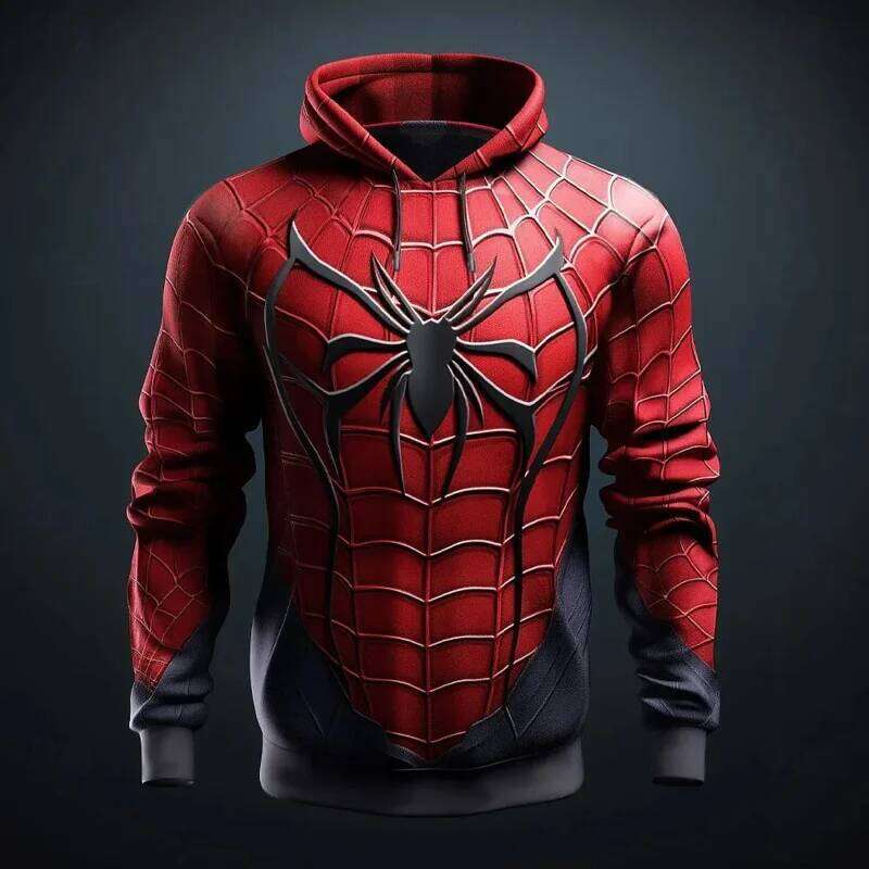 Funny 3D Spider Printed Men's Hoodies Autumn and Winter Casual Sweatshirts Fashion Comfortable y2k Clothes High Quality Pullover W260626 - view 4