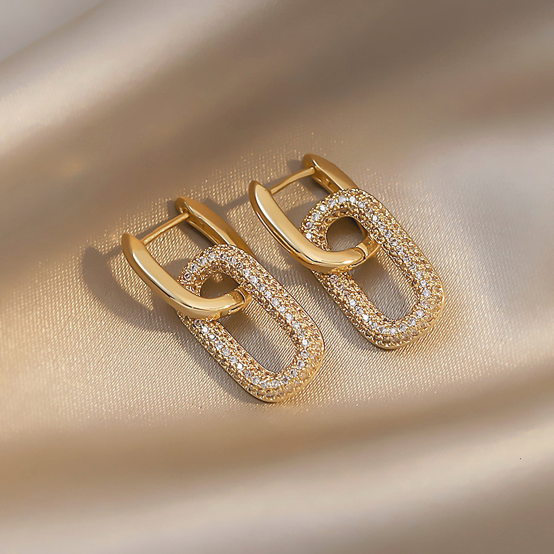 Earrings Unique Style European And American Fashion Small Drop For Women Minimalist Electroplated Earrings Round Metal Earrings Jewelry