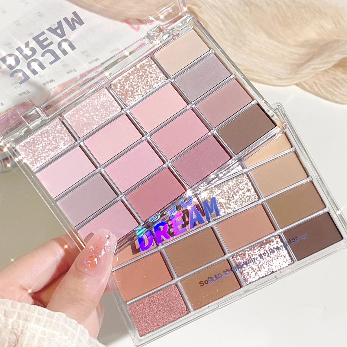 Love the 16-color eye shadow plate pearlescent matte lying silkworm brighten the low-saturated earth color daily makeup 260626 - view 6