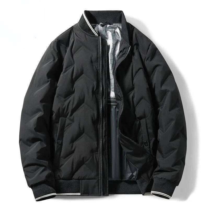2025 Men Jacket Premium Baseball Collar Outdoor Work Windproof Warm Parka Solid Color Ultra Light Comfort Winter Down Coat W260626 - view 4
