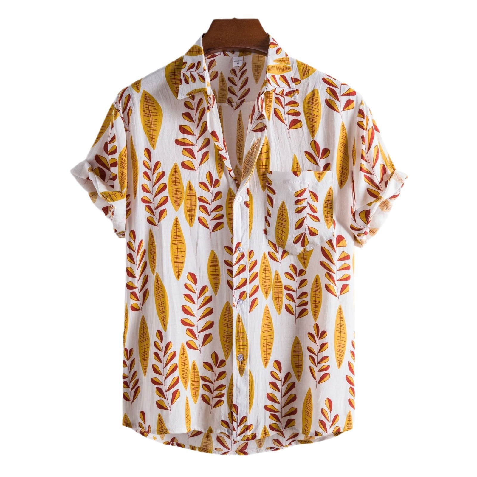 Mens Summer New European Size 3D Floral Mens Casual Short Sleeve Floral Shirt - view 6