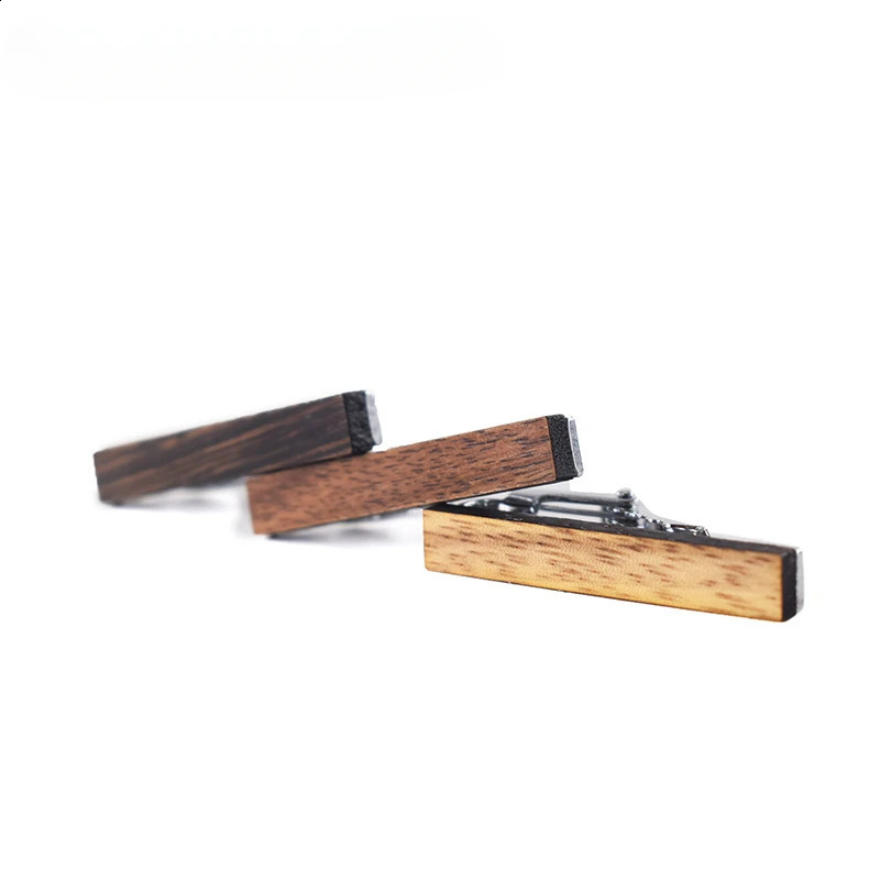Fashionable Wooden Tie Clips 4cm Small Classy Anti-slip Clip Mans Suit Decorative Tie Clips 260626 - view 4
