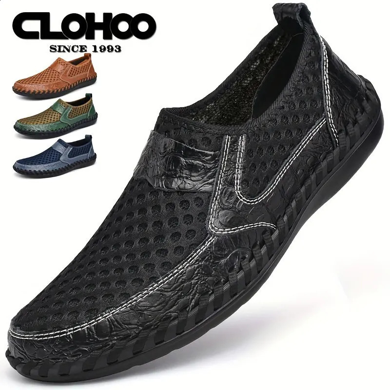 CLOHOO HandSewn Casual Mesh Mens Shoes Comfortable Breathable Upper Fabric Durable Stitching Lightweight Footwear 260626 - view 4