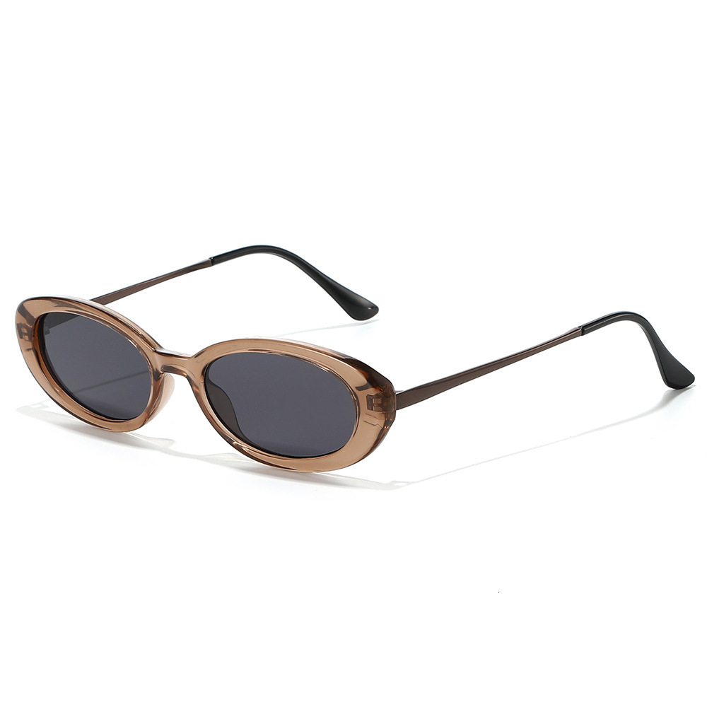 2026 New Oval Fashion Simple Small Frame Versatile Metal Sunglasses For Men And Women - view 5