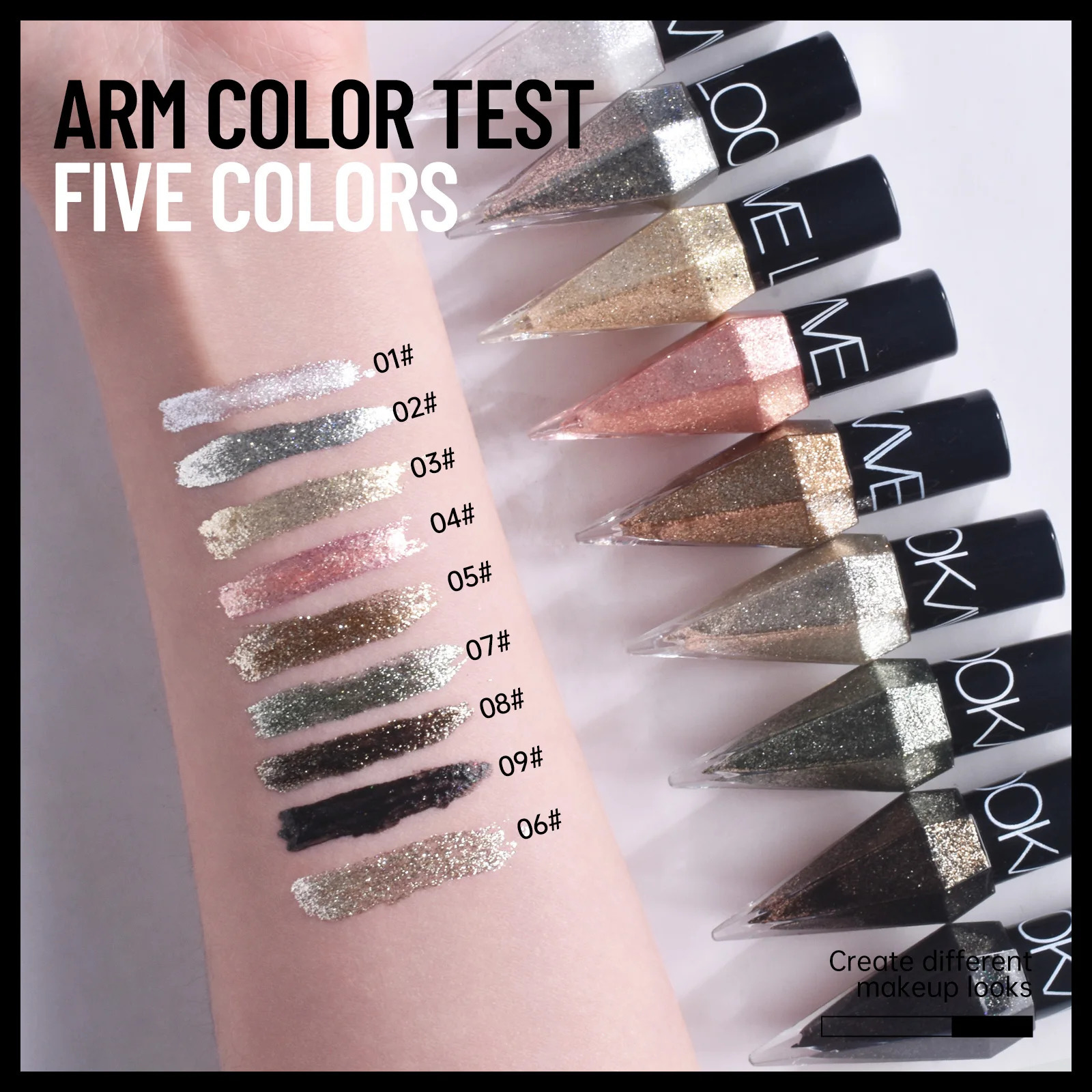 Diamond shiny eyeliner liquid Pearl light color fast drying waterproof eyeliner liquid 260626 - view 5